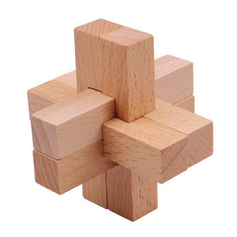 Game Educational For Kids Free - Wooden Luban Puzzle for Adults Kids
