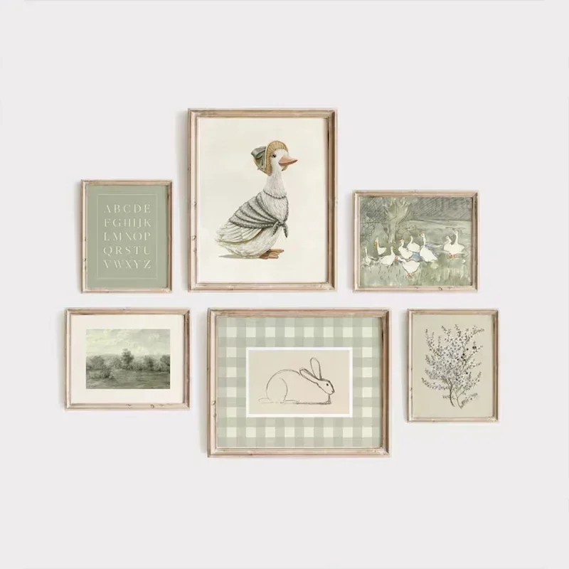 Kids Early Education - Green Bohemian Nursery Gallery Wall Poster