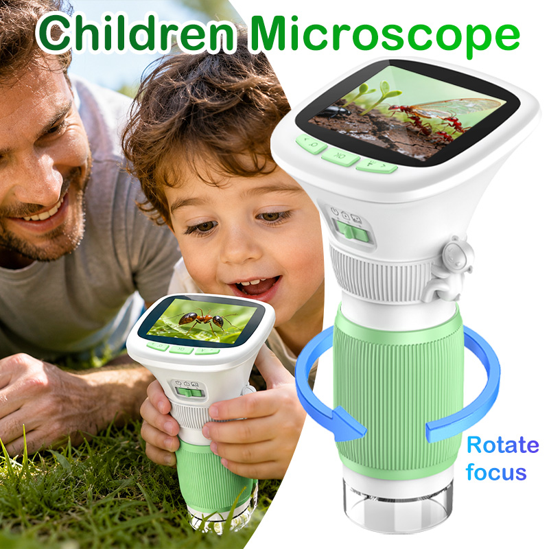Kids Education Video - Kids Portable Handheld Digital Microscope 1000X
