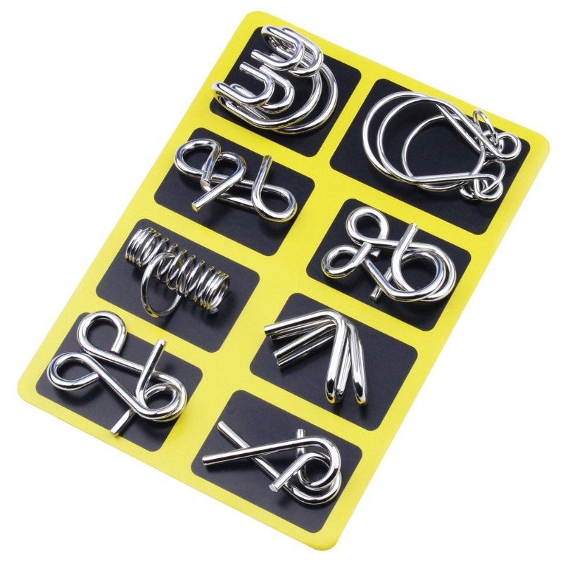 8 Pieces Metal Puzzle Set Clas - Game Educational For Kids Free ulasan dan harga
