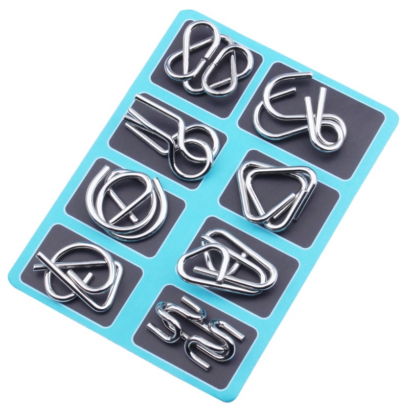 8 Pieces Metal Puzzle Set Clas - Game Educational For Kids Free ulasan dan harga