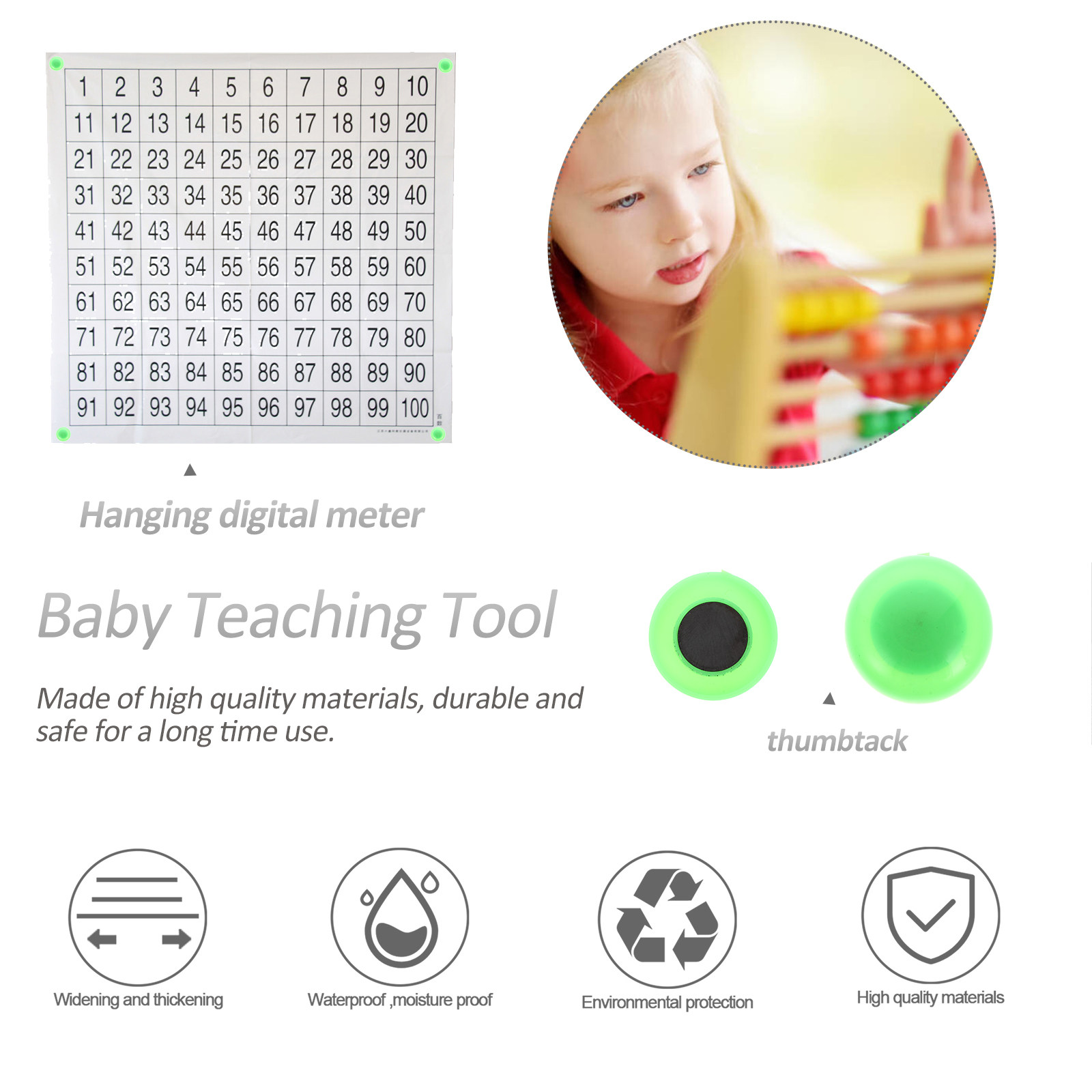 1Set Numbers Wall Chart 1-100  - Kids Education Charts ulasan dan harga