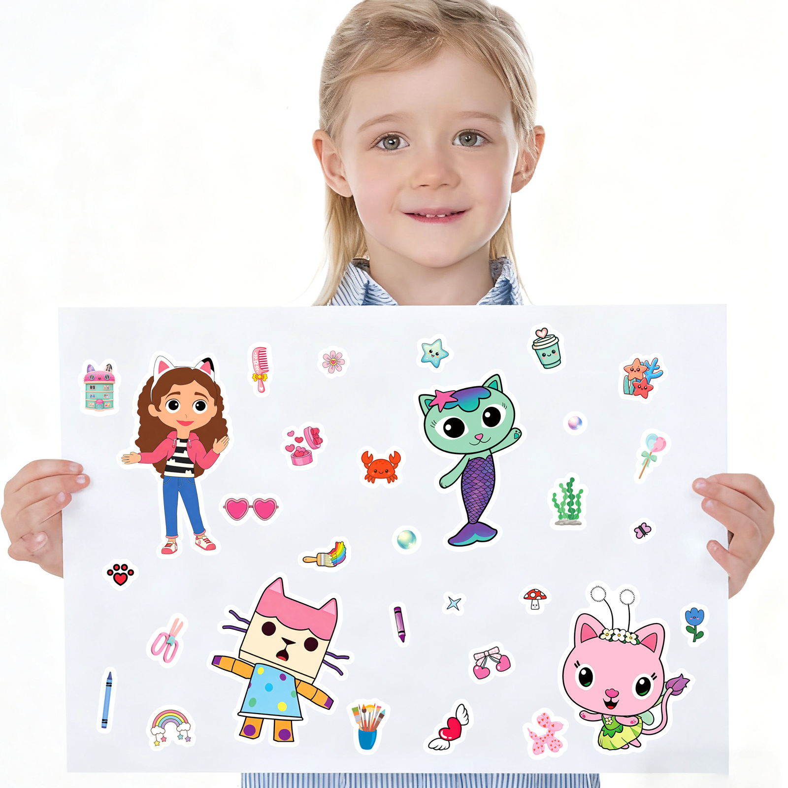 8/16Sheets Gabby's Dollhouse M - Game Educational For Kids Free ulasan dan harga