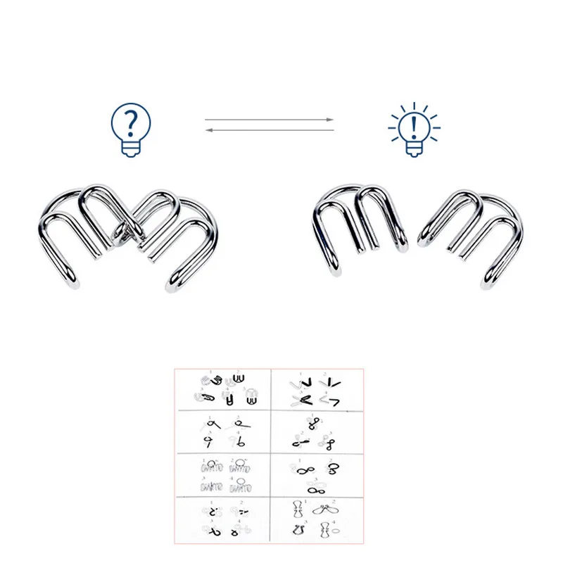 8PCS/Set Metal Montessori Wire - Game Educational For Kids Free ulasan dan harga