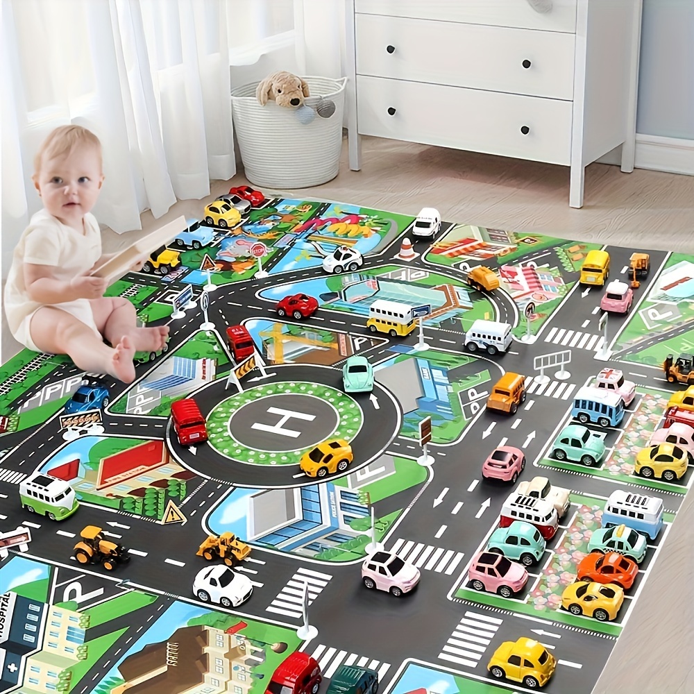 1pc, City Traffic Play Mat, La - Game Educational For Kids Free ulasan dan harga