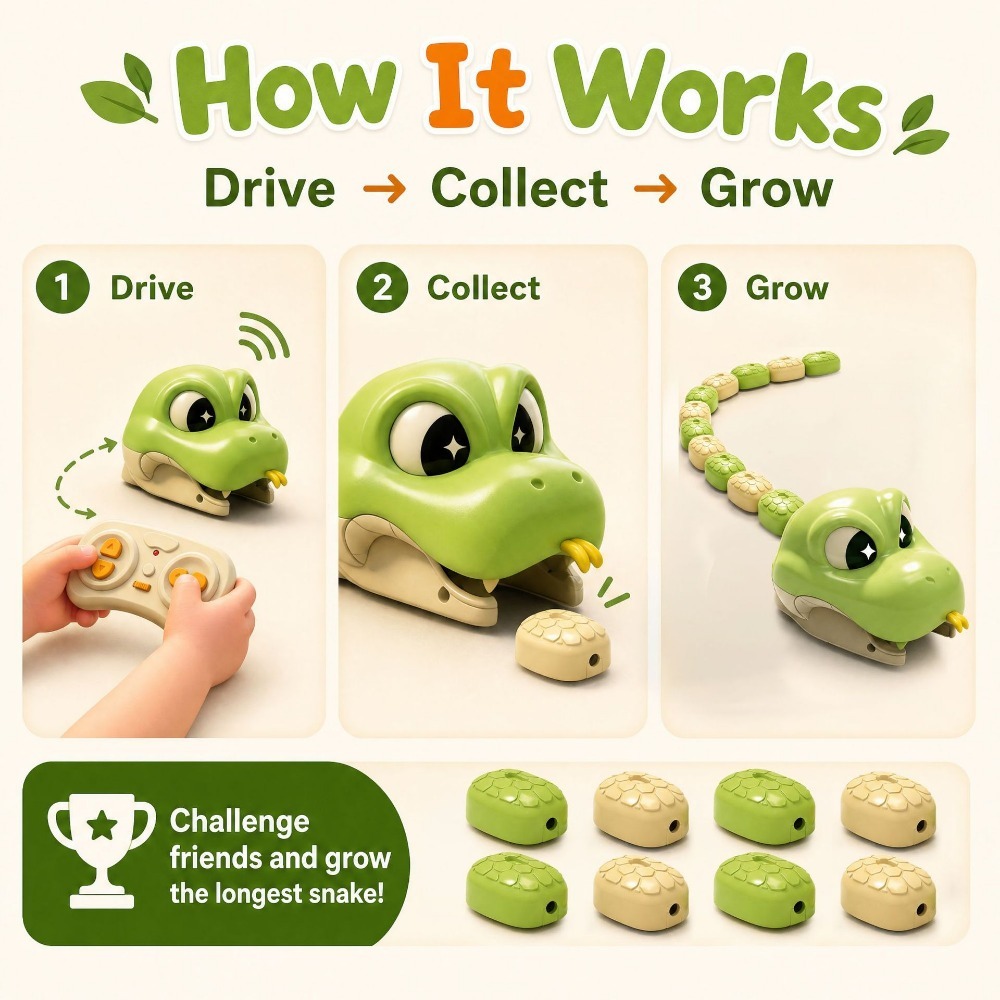 Remote Controlled Greedy Snake - Free Educational Games For Kids ulasan dan harga